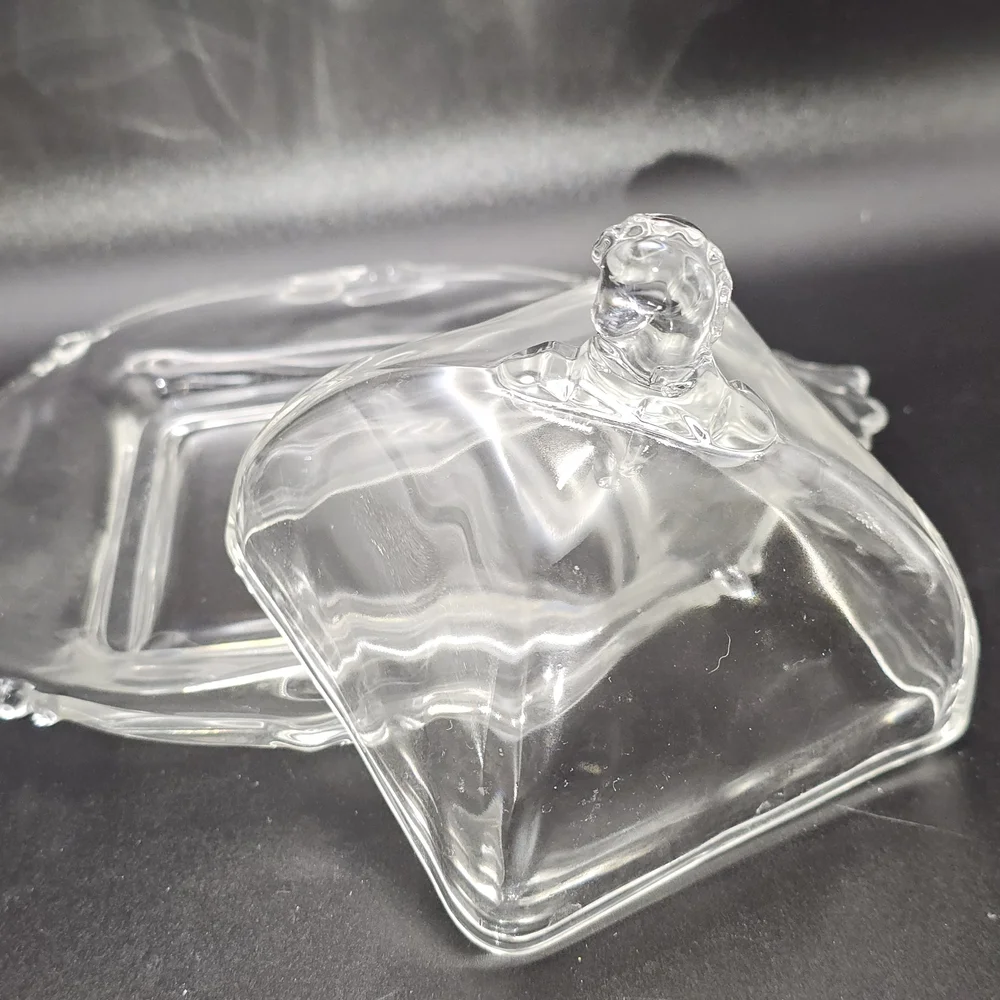 Heisey Waverly Covered Butter‎ Dish w/Horse Finial